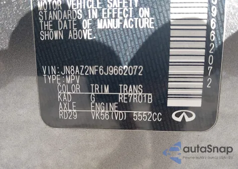 2018 Infiniti Qx80 z USA, uszkodzony, nr VIN JN8AZ2NF6J9662072